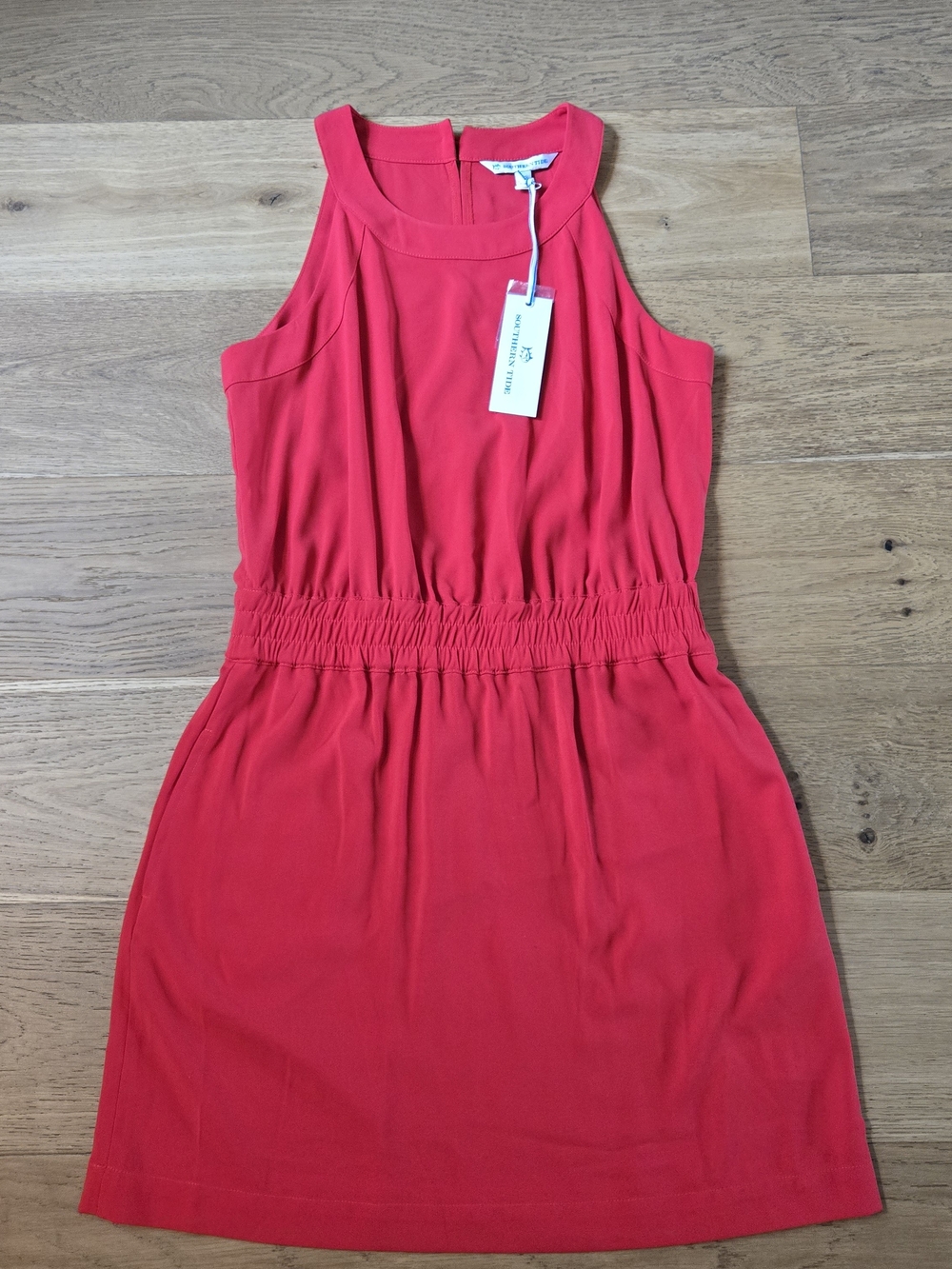 Southern Tide Bright Red Sleeveless Mini Dress